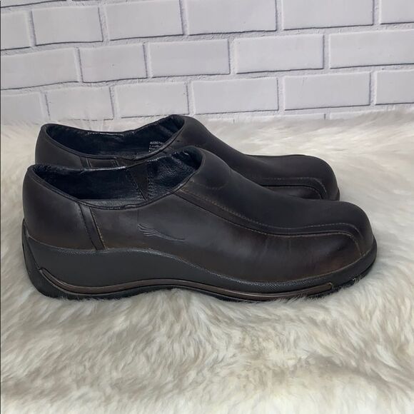 Dansko Brown Leather Slip On Clogs Sz 40/10 - Picture 5 of 7